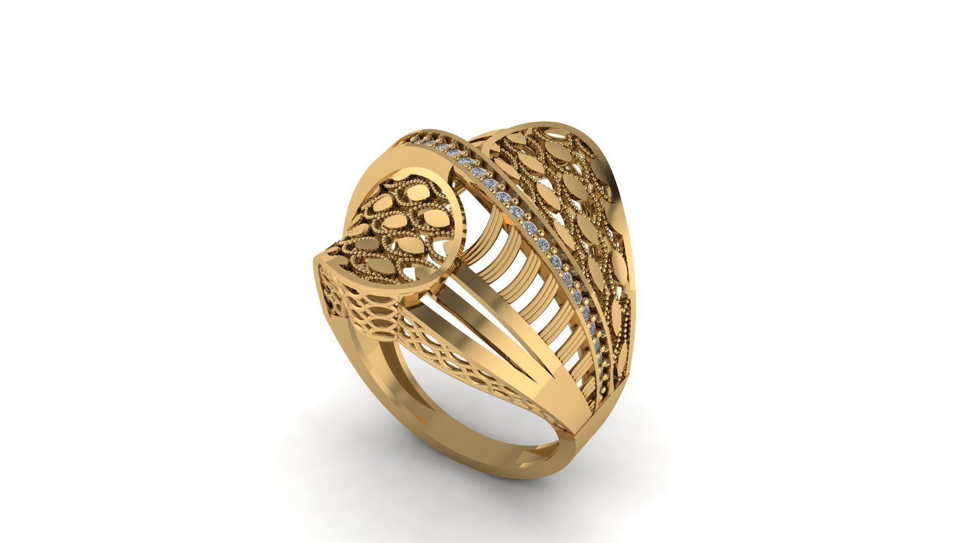 Ring sky pattern 14 3D print model_1