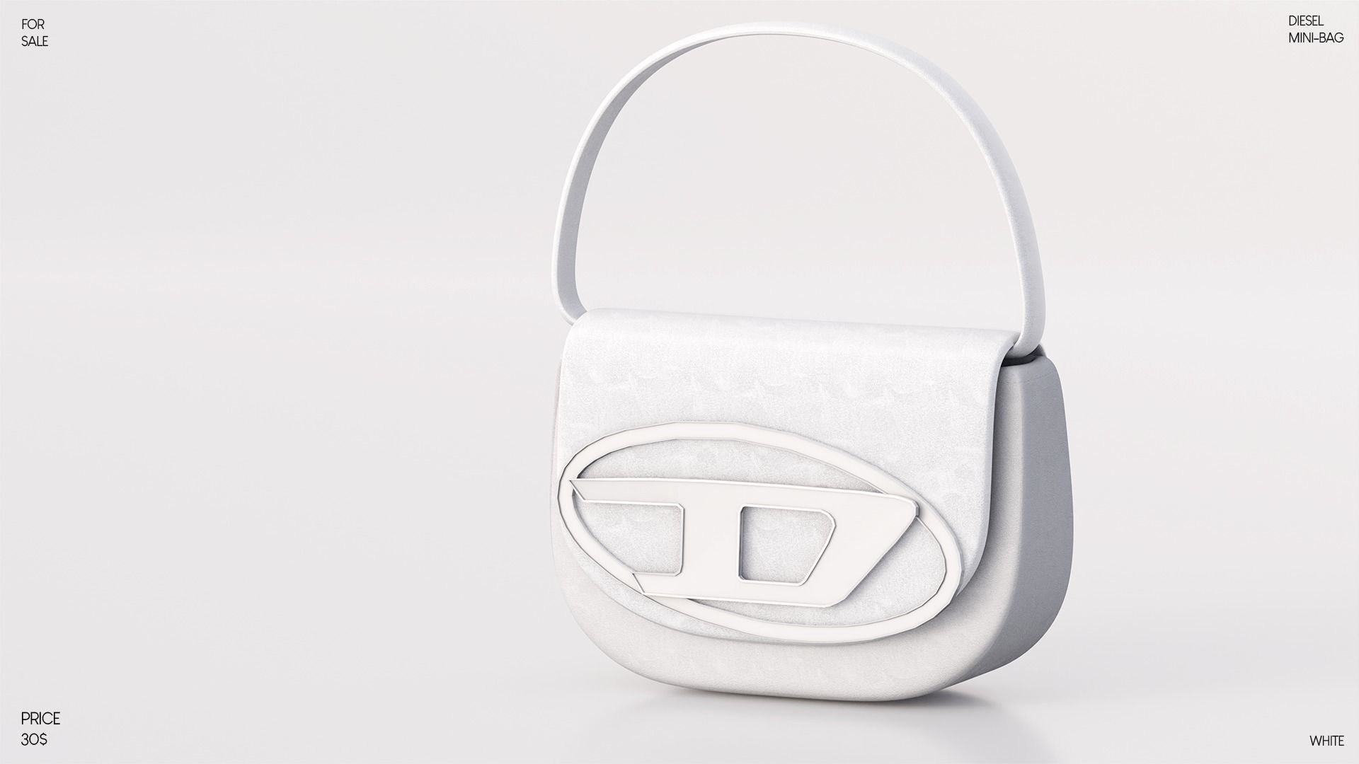 DIESEL MINI-BAG FOR SECONDLIFE Low-poly 3D model_6