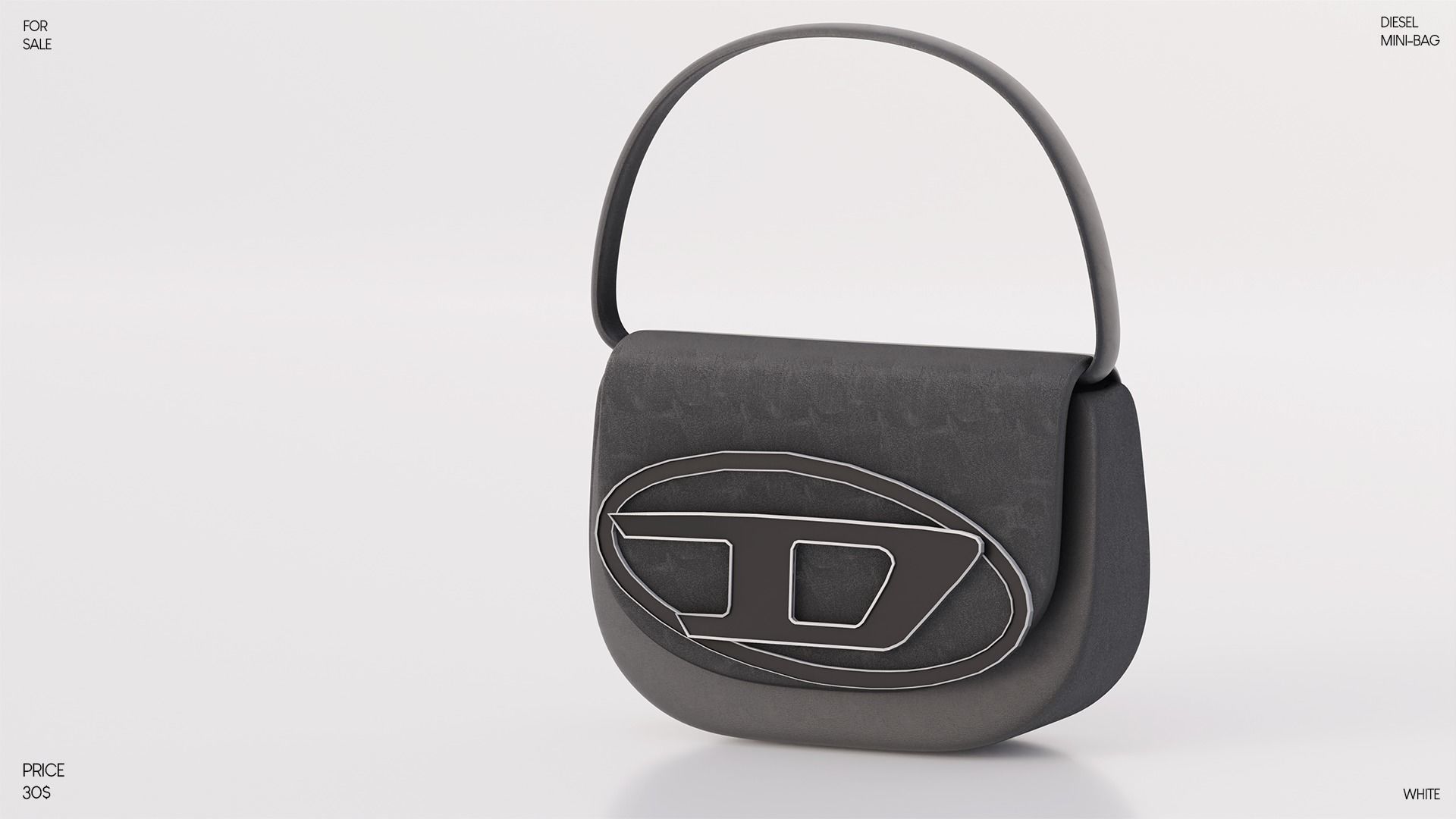 DIESEL MINI-BAG FOR SECONDLIFE Low-poly 3D model_8