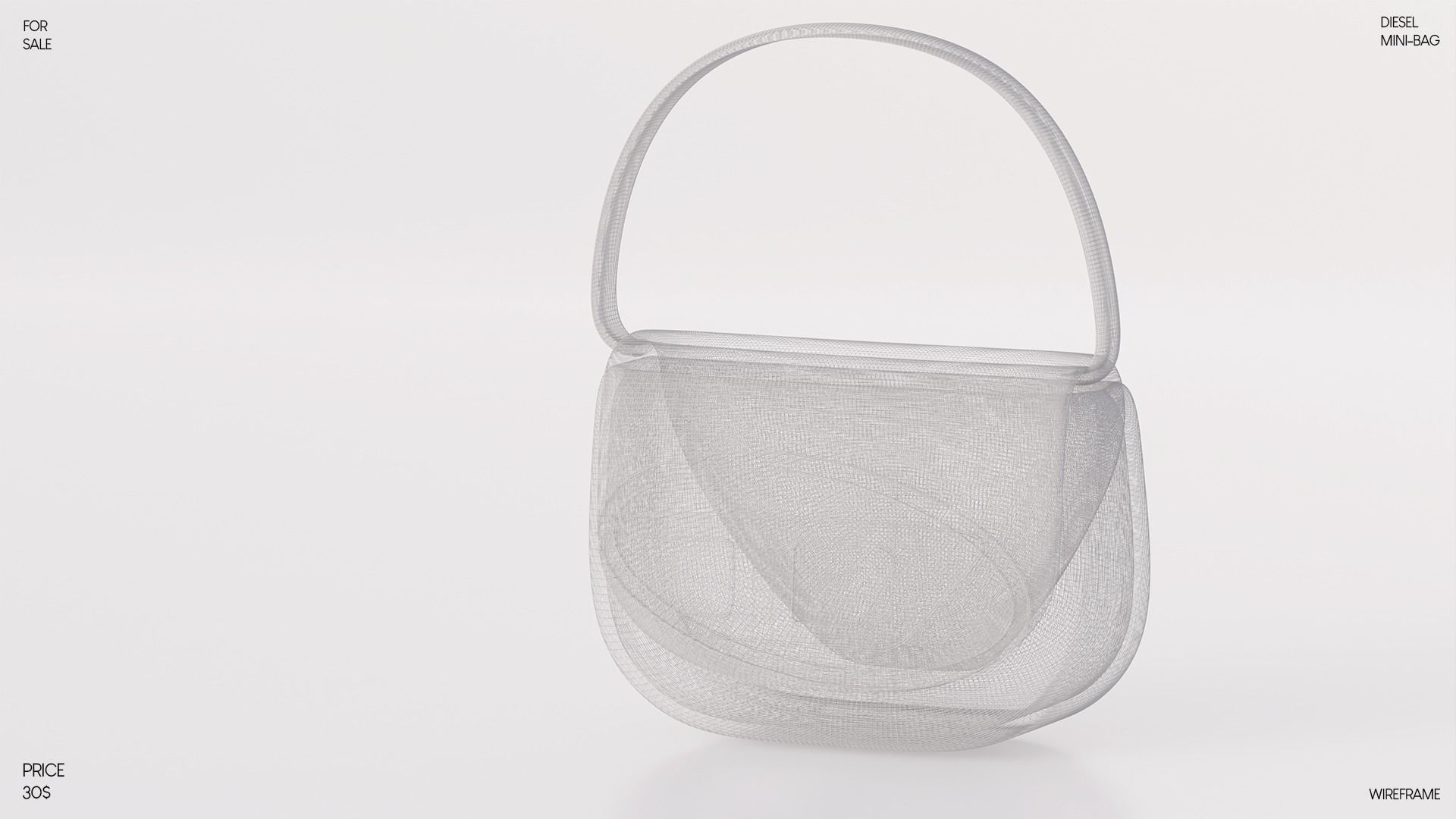 DIESEL MINI-BAG FOR SECONDLIFE Low-poly 3D model_1