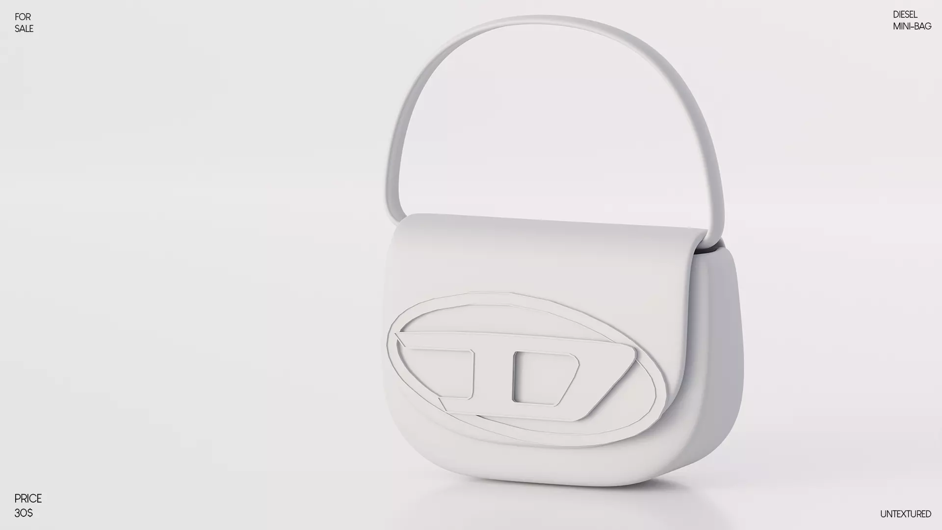 DIESEL MINI-BAG FOR SECONDLIFE Low-poly 3D model_0