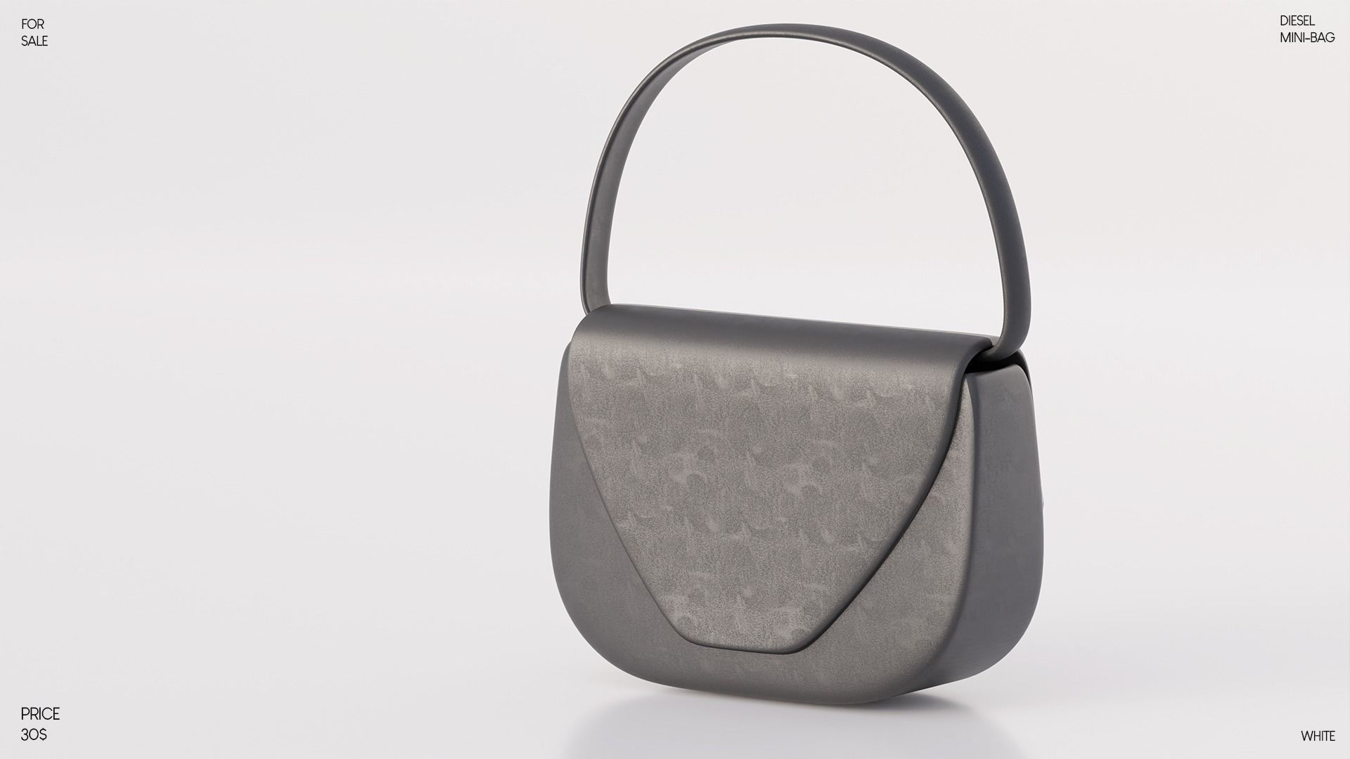 DIESEL MINI-BAG FOR SECONDLIFE Low-poly 3D model_9