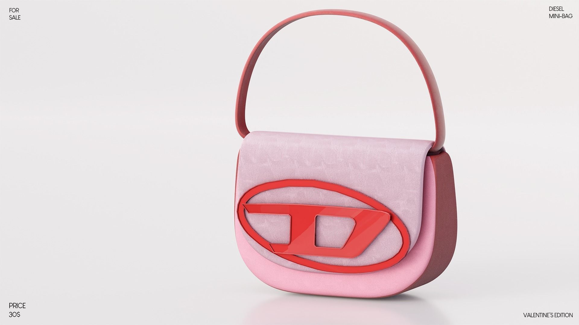 DIESEL MINI-BAG FOR SECONDLIFE Low-poly 3D model_4