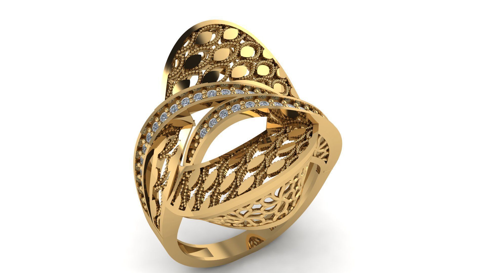 Ring sky pattern 15 3D print model_1