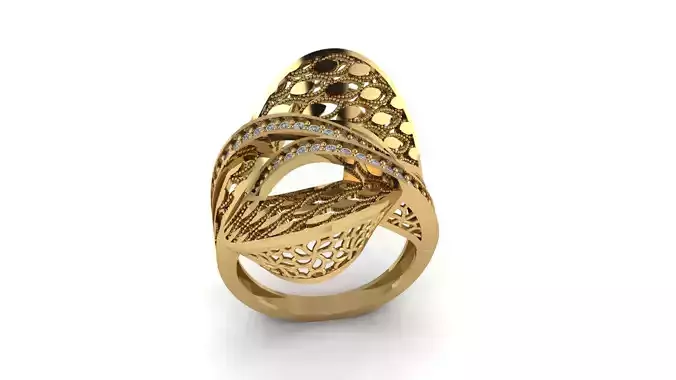 Ring sky pattern 15 3D print model