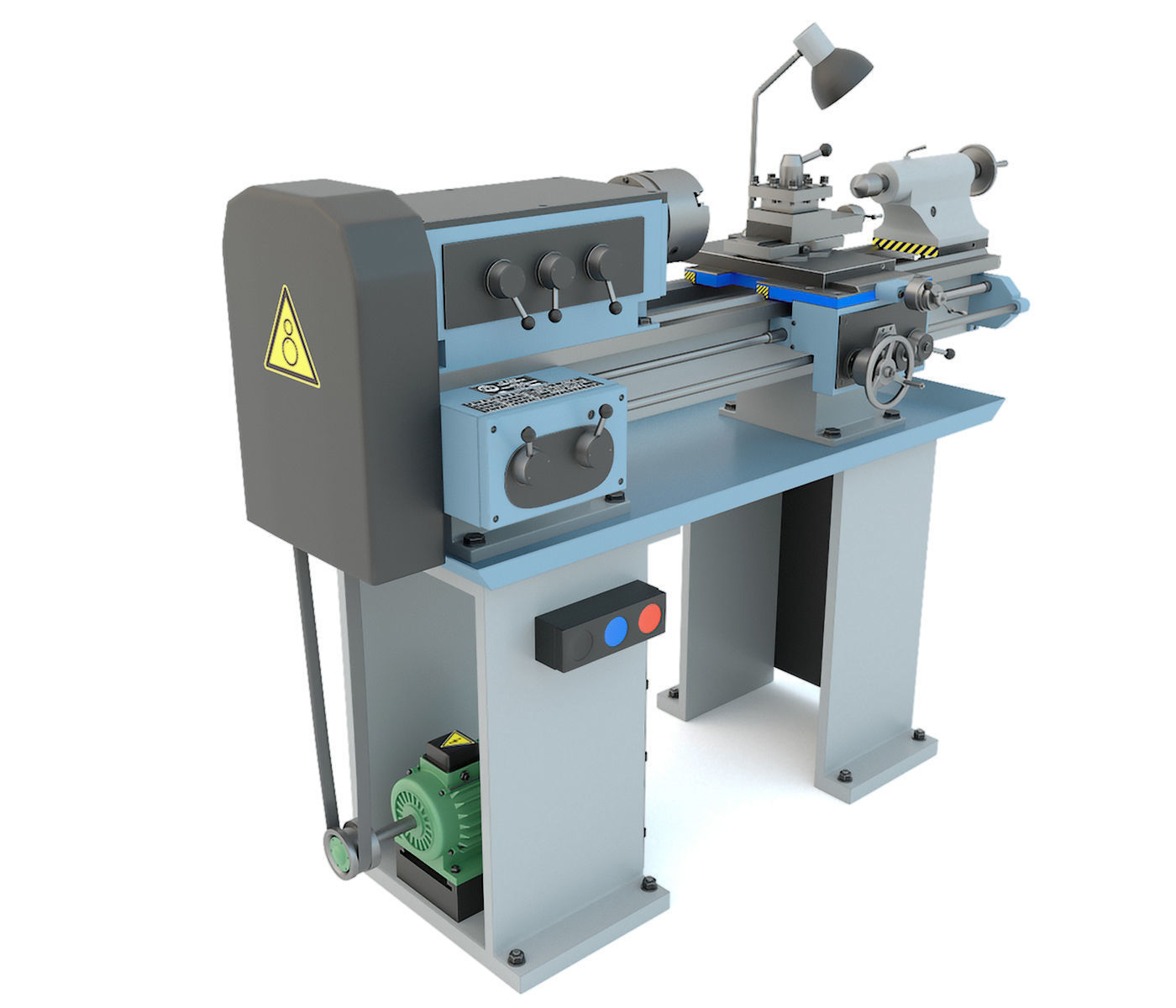 Forging hammer press drilling lathe machine tool - Collection 3D model_22