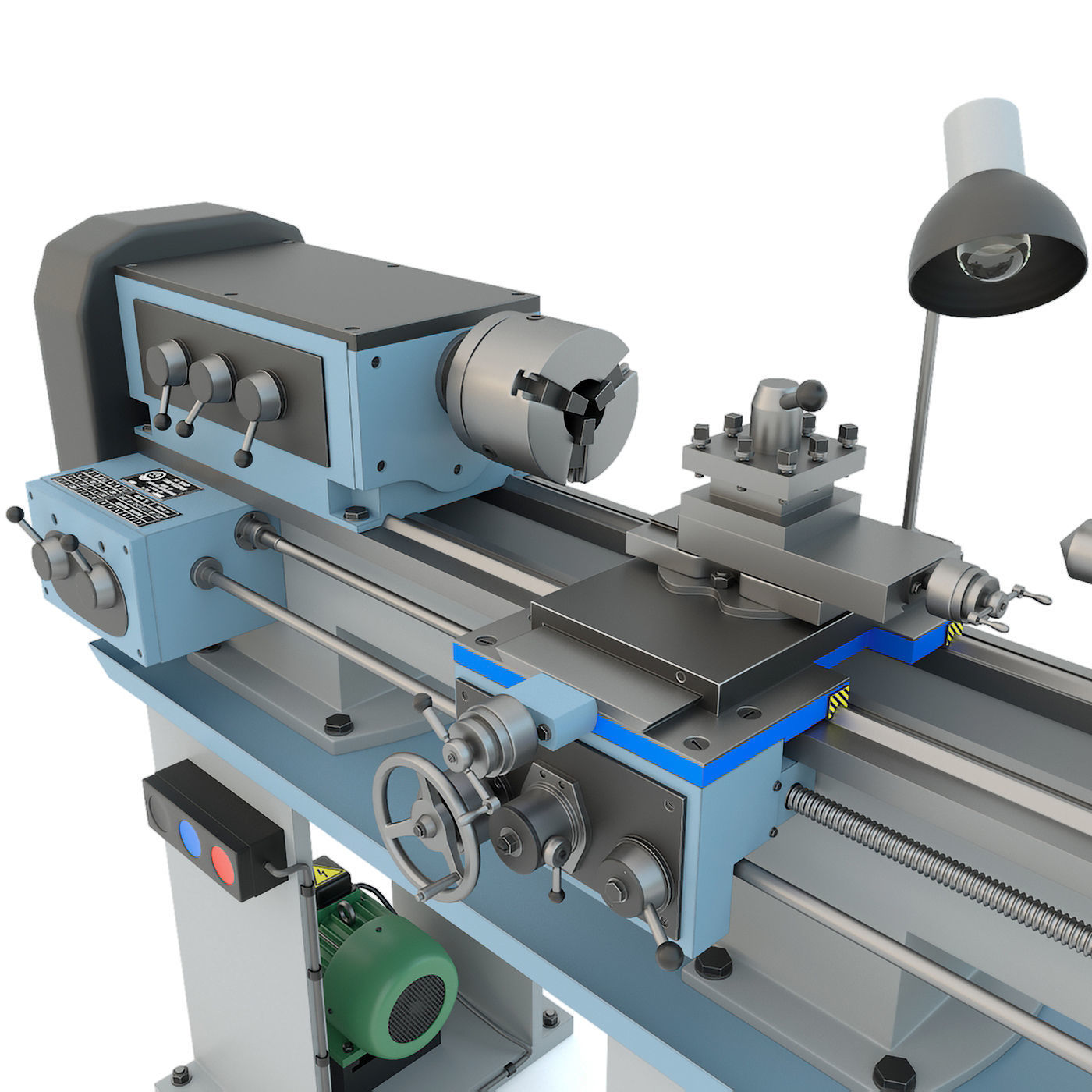 Forging hammer press drilling lathe machine tool - Collection 3D model_19