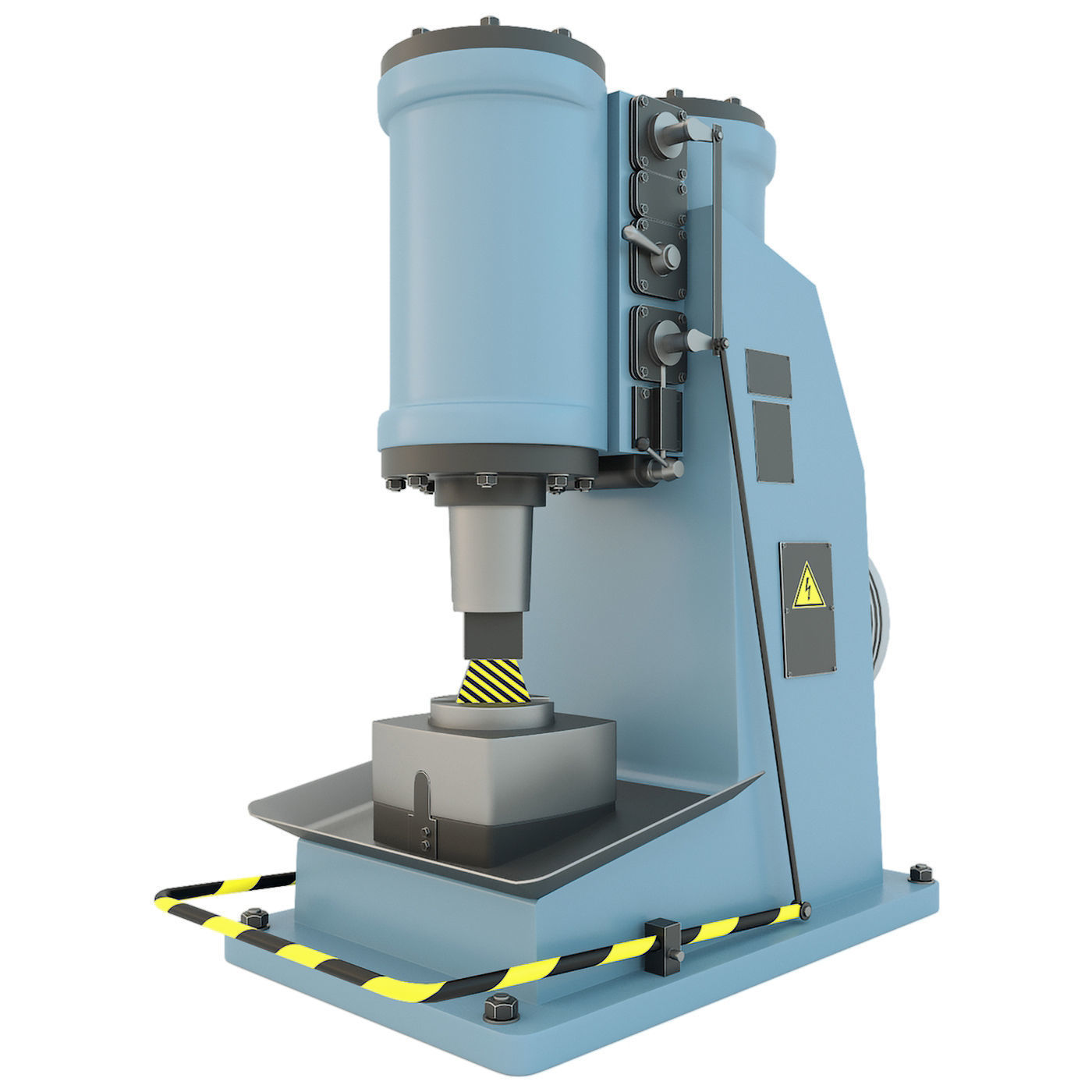 Forging hammer press drilling lathe machine tool - Collection 3D model_25