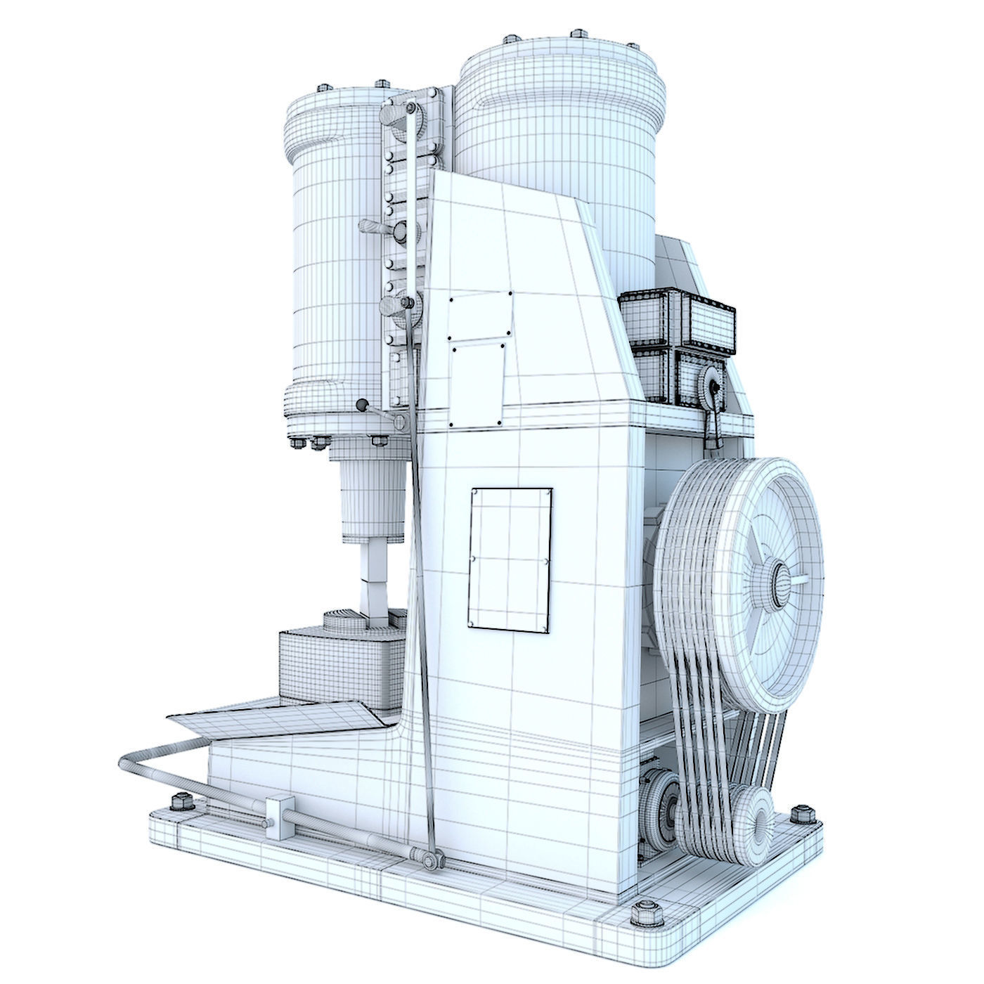 Forging hammer press drilling lathe machine tool - Collection 3D model_46
