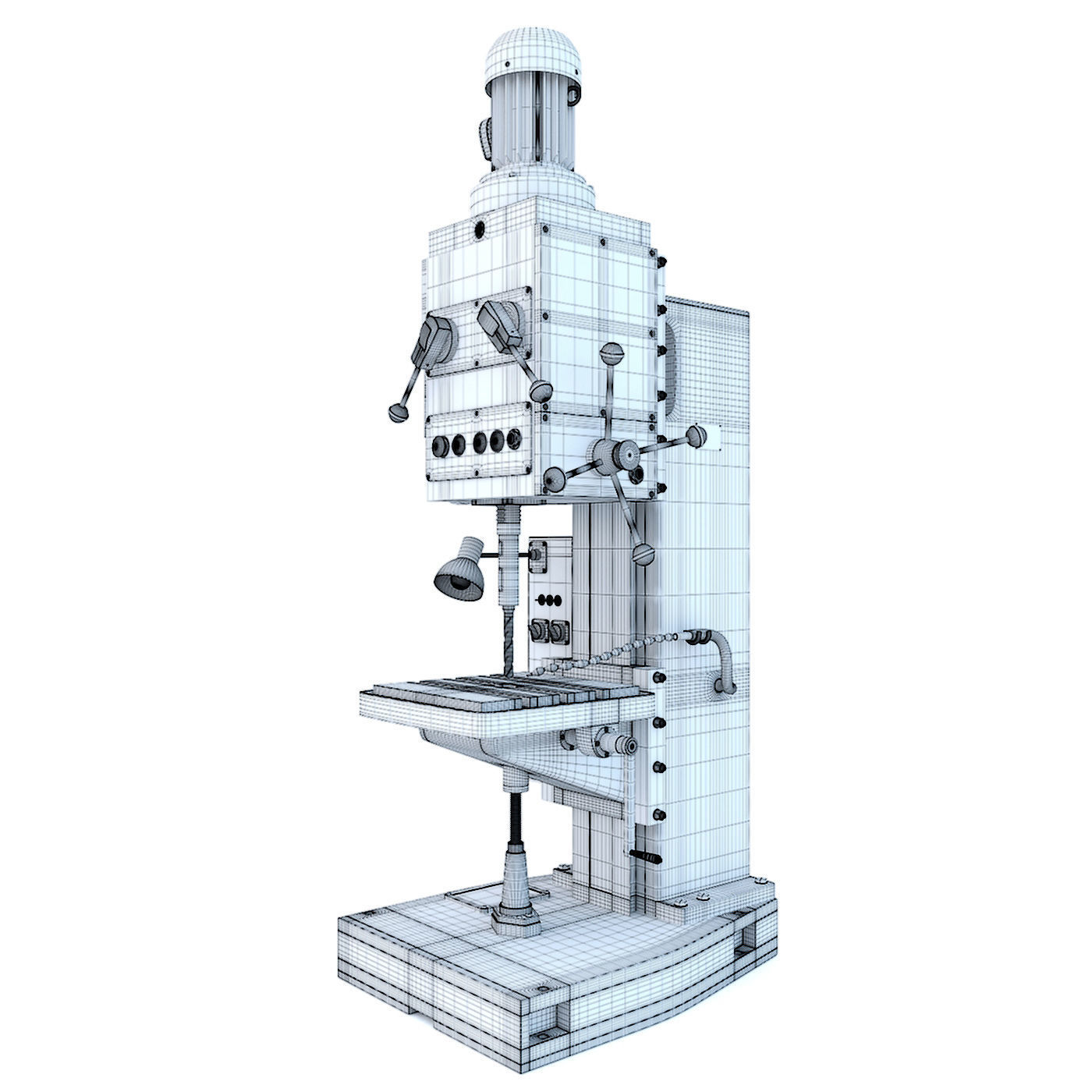 Forging hammer press drilling lathe machine tool - Collection 3D model_39