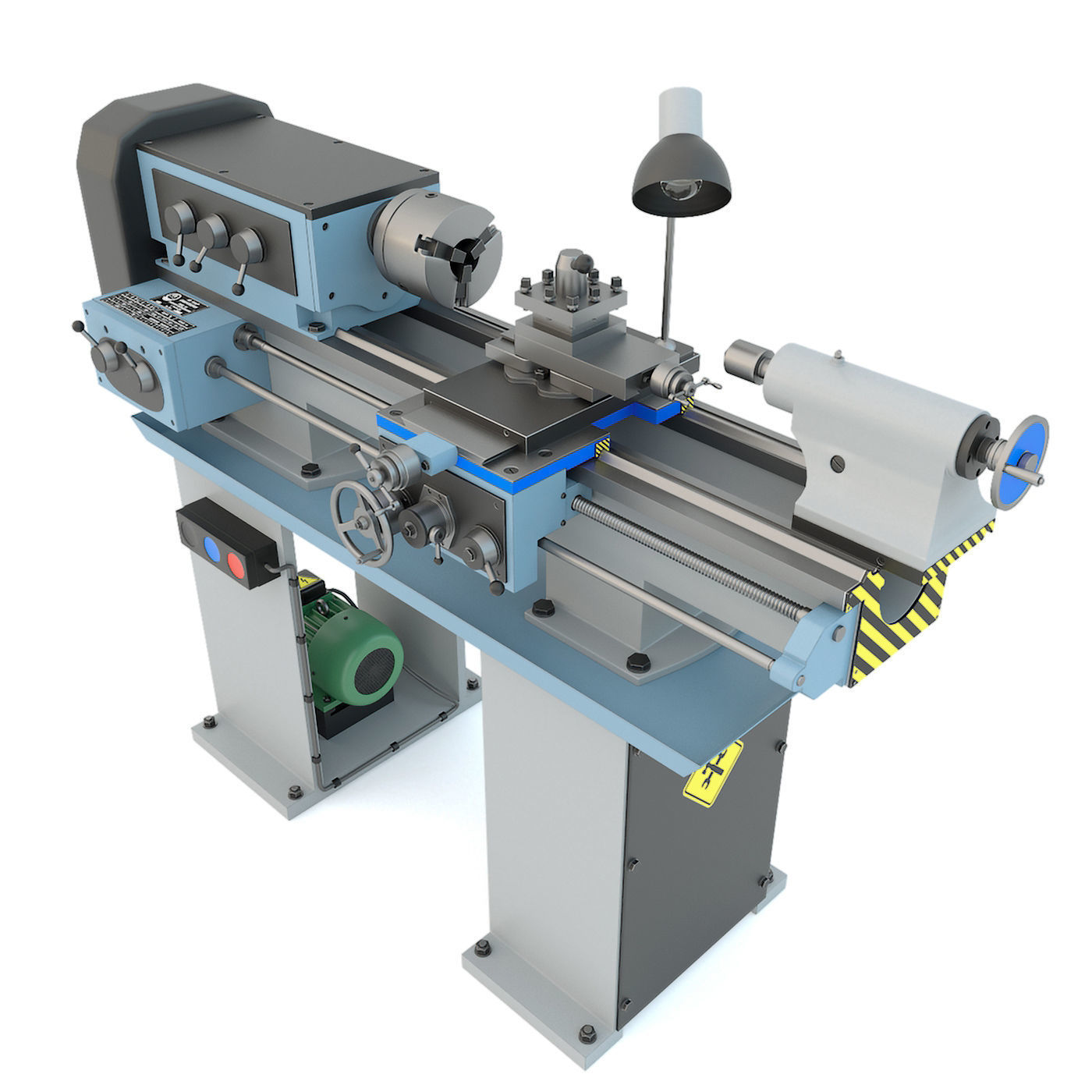 Forging hammer press drilling lathe machine tool - Collection 3D model_18