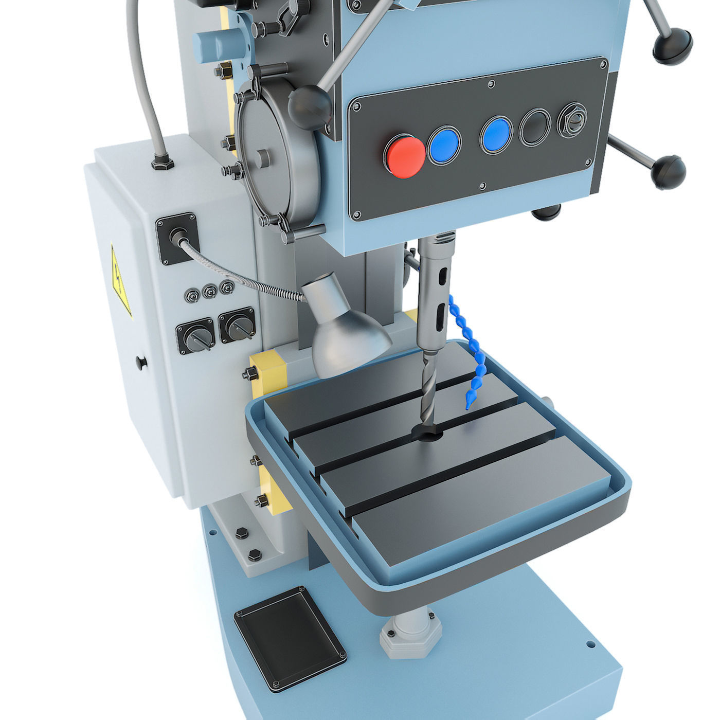 Forging hammer press drilling lathe machine tool - Collection 3D model_15