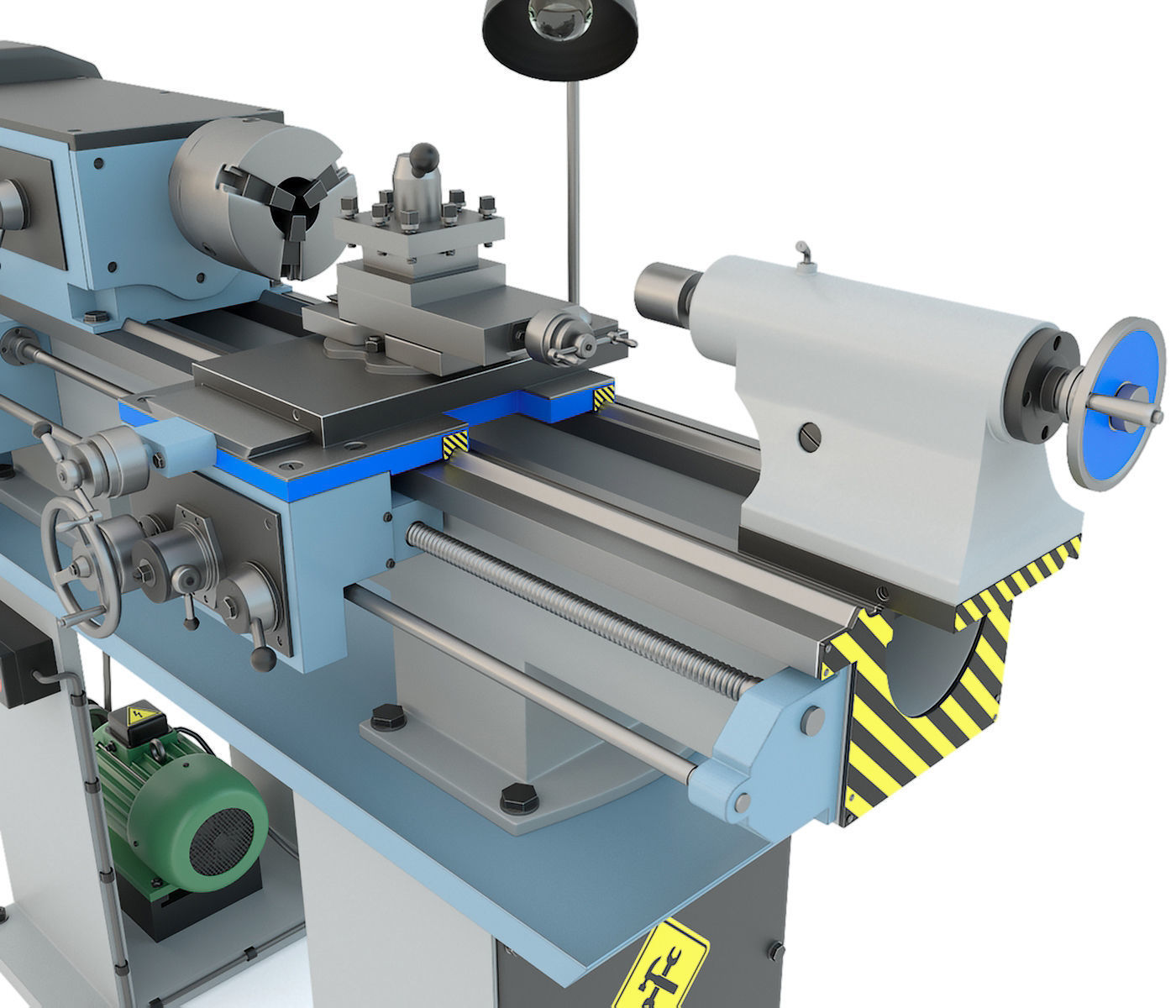 Forging hammer press drilling lathe machine tool - Collection 3D model_20