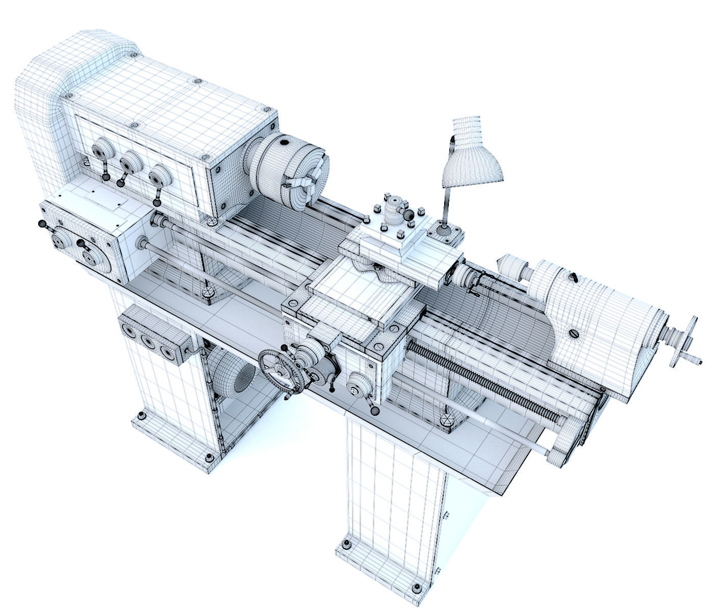 Forging hammer press drilling lathe machine tool - Collection 3D model_43