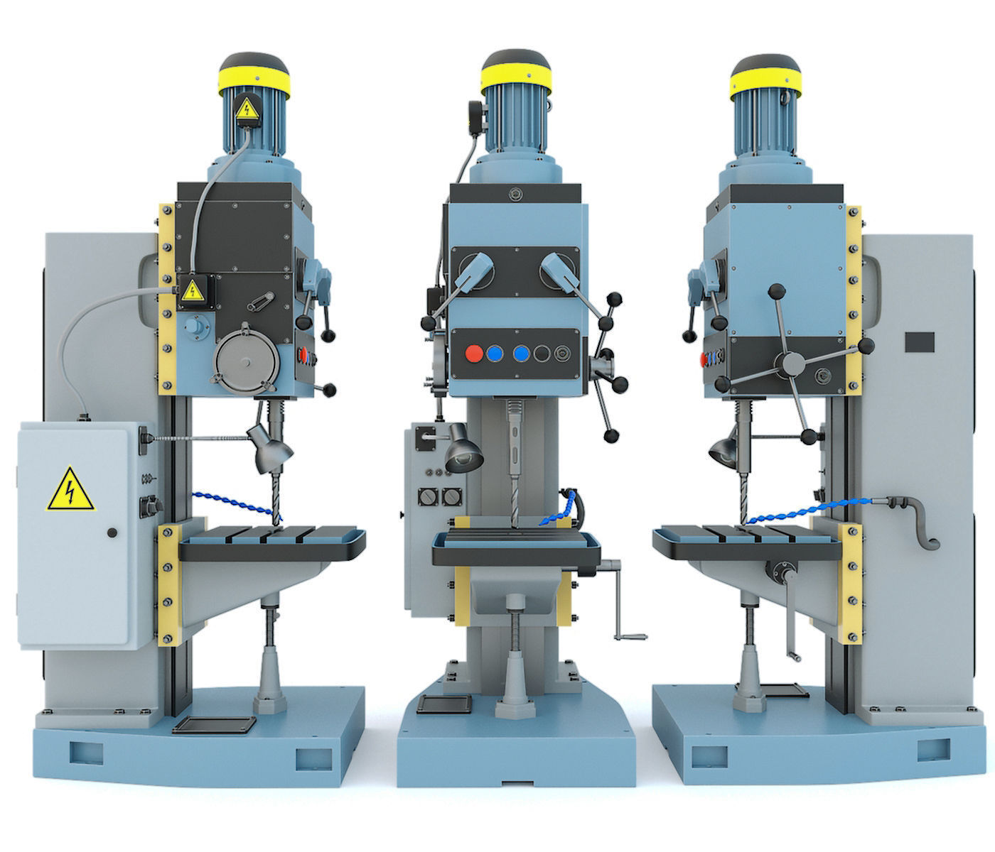 Forging hammer press drilling lathe machine tool - Collection 3D model_16