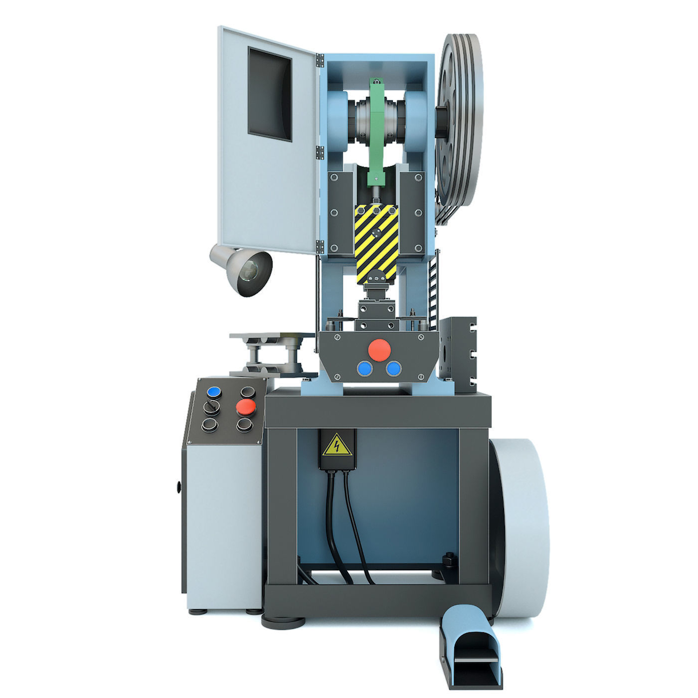 Forging hammer press drilling lathe machine tool - Collection 3D model_6