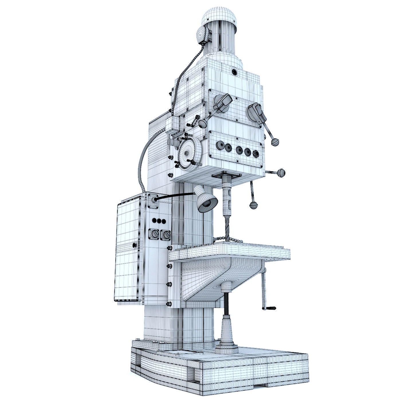 Forging hammer press drilling lathe machine tool - Collection 3D model_40