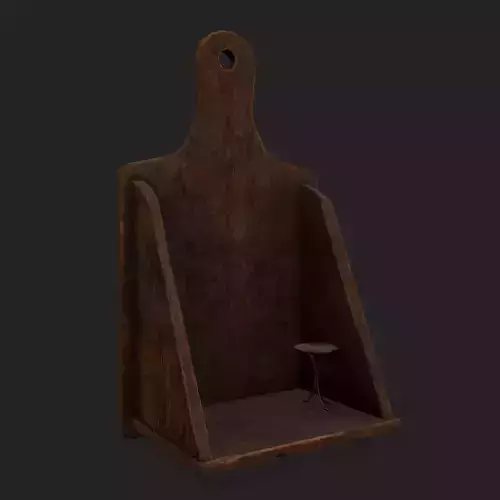 Rustic Wood Bedside Book and Candle Holder