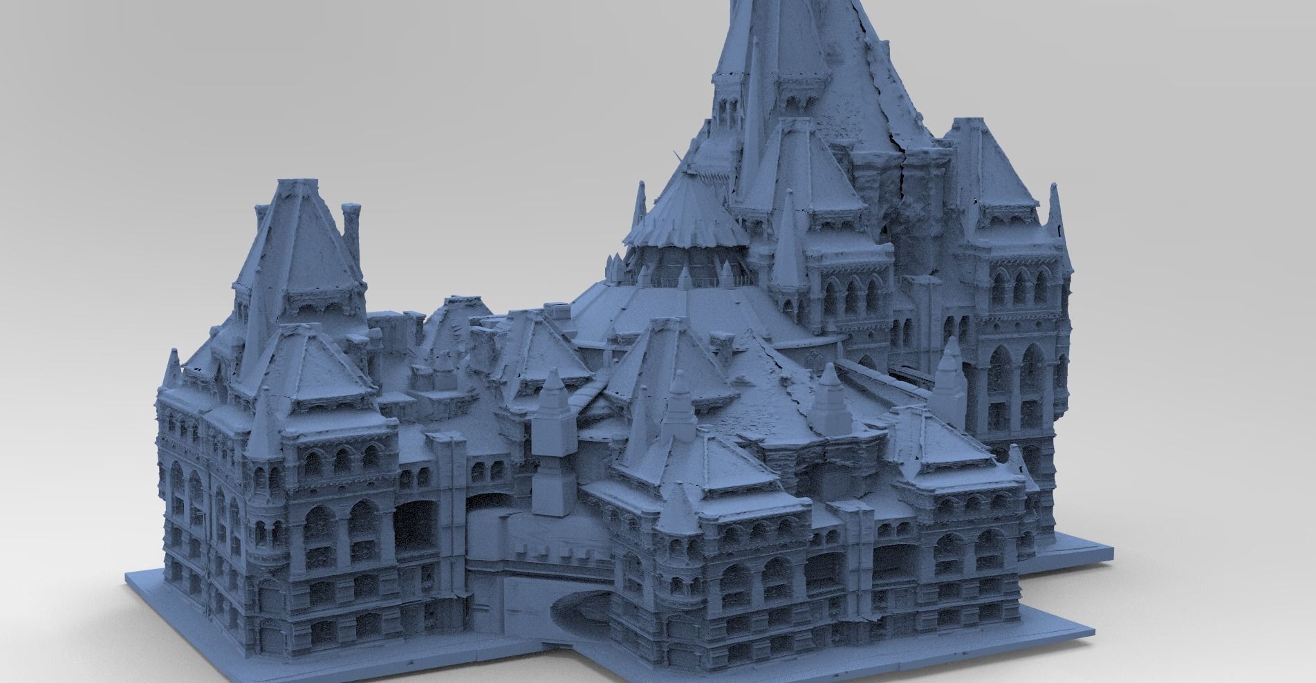 Minister for magic Grand Town Kit bash 2 3D model_2