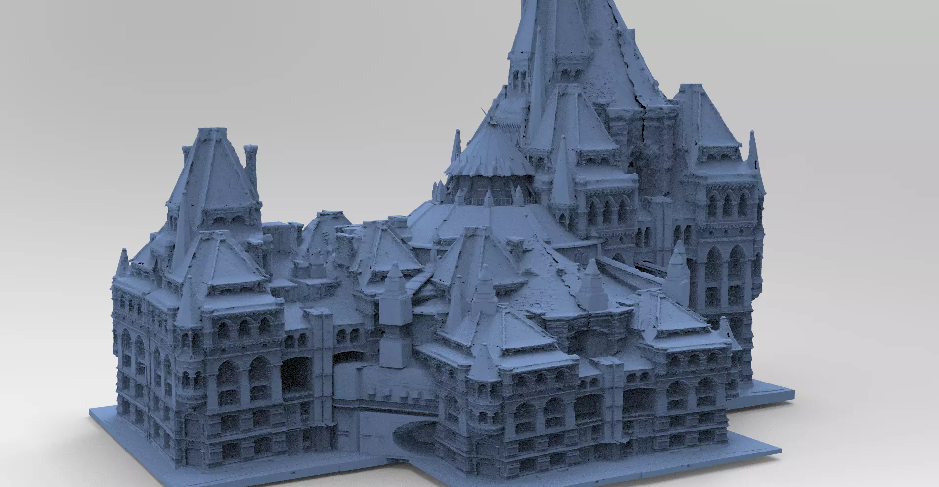 Minister for magic Grand Town Kit bash 2 3D model_0