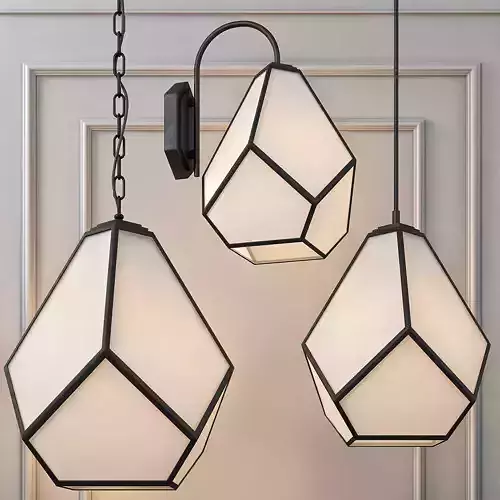 Geometry glass light milk