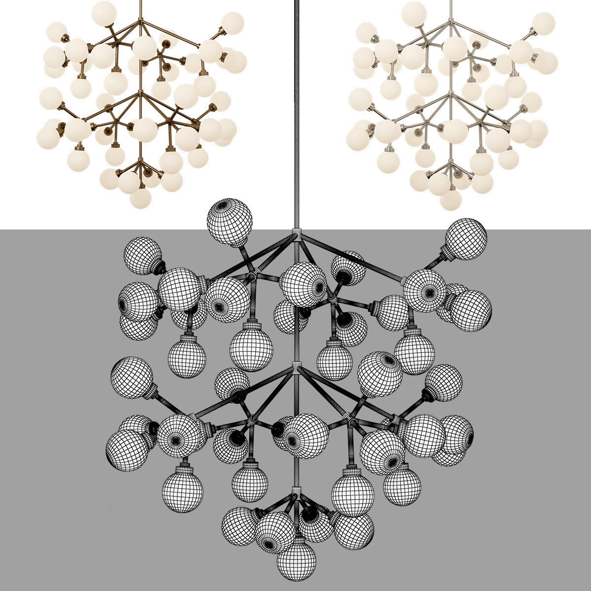 Mara grande chandelier 3D model_1