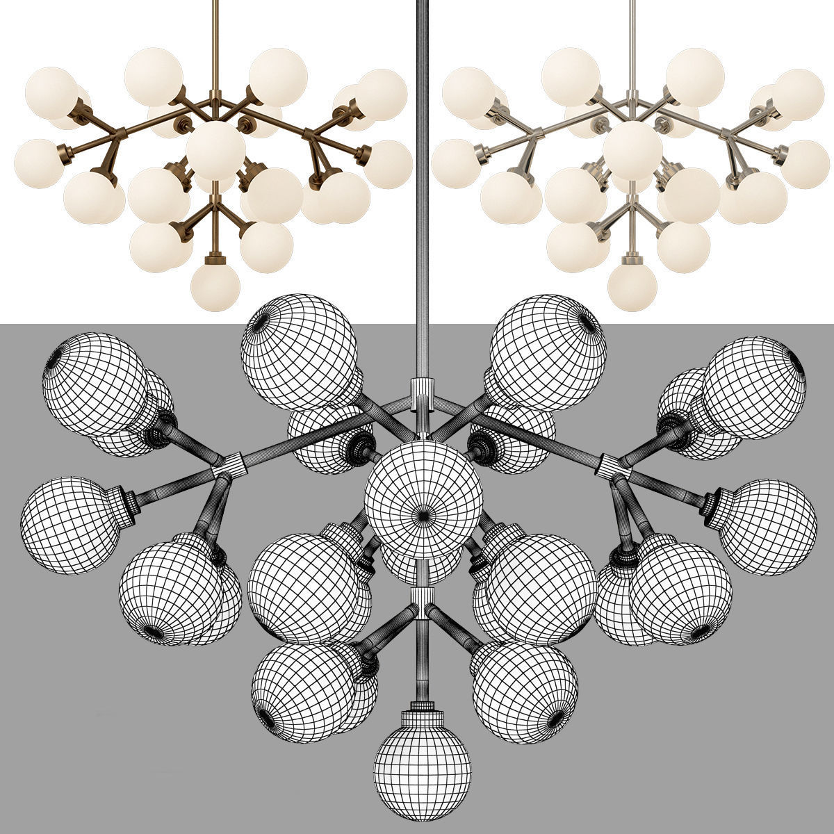 Mara chandelier 3D model_1