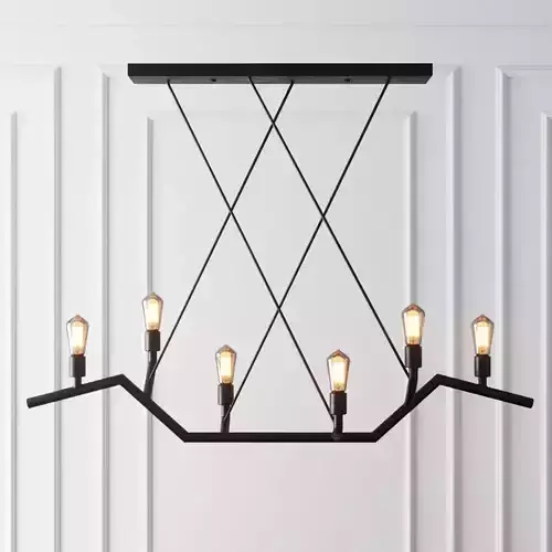 Suspended lamp akimbo linear suspension by tech lighting