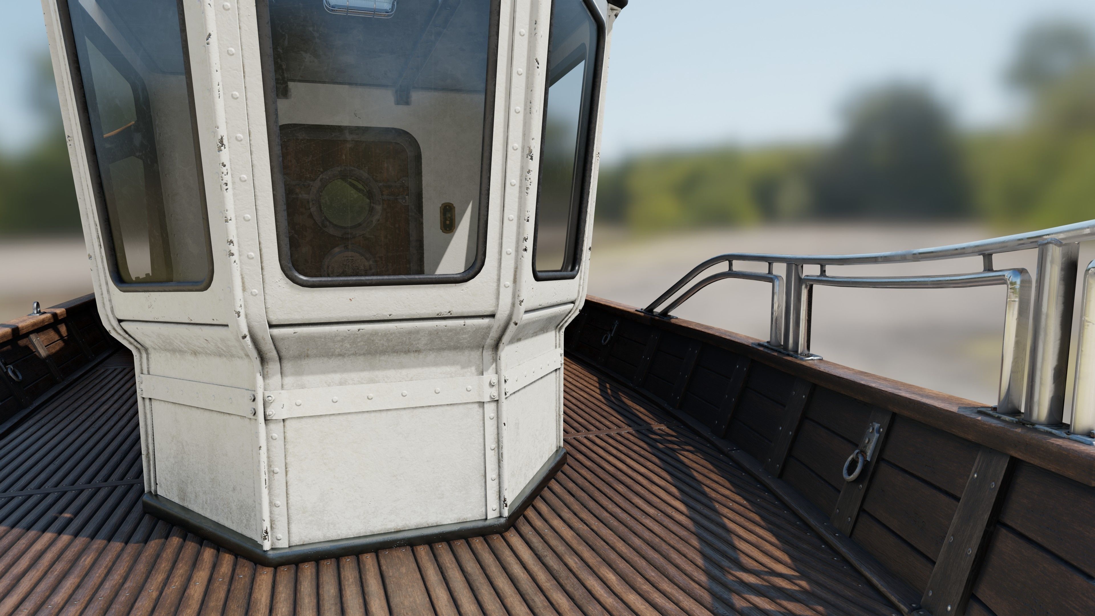 Fishing boat Low-poly 3D model_26