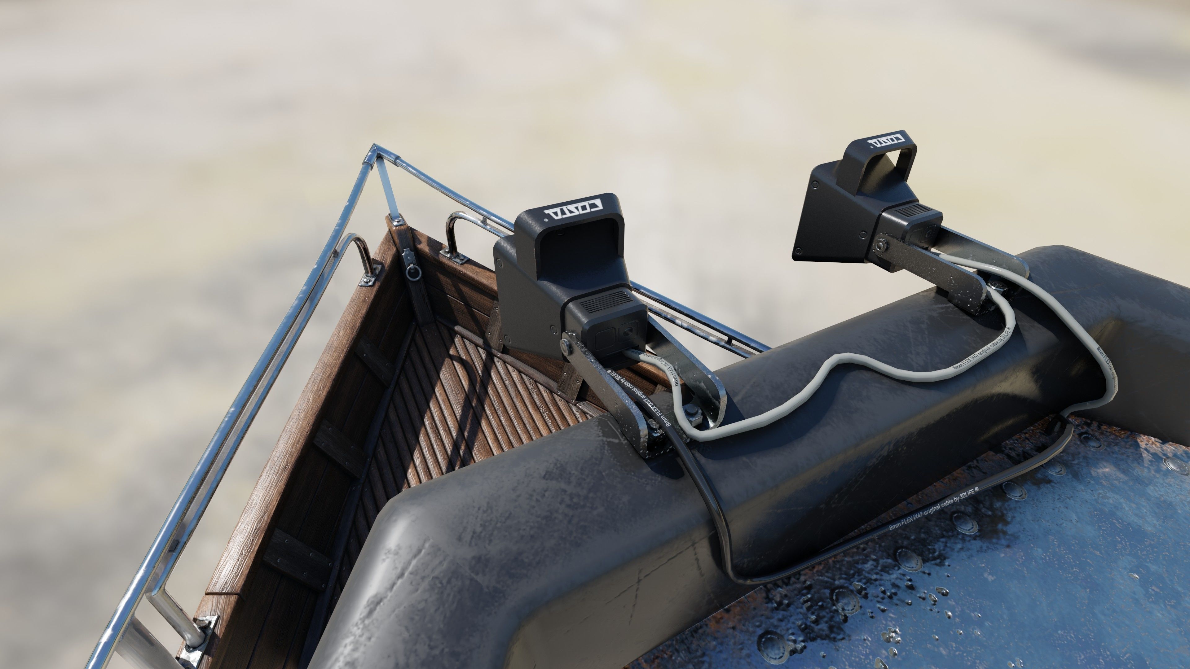 Fishing boat Low-poly 3D model_7