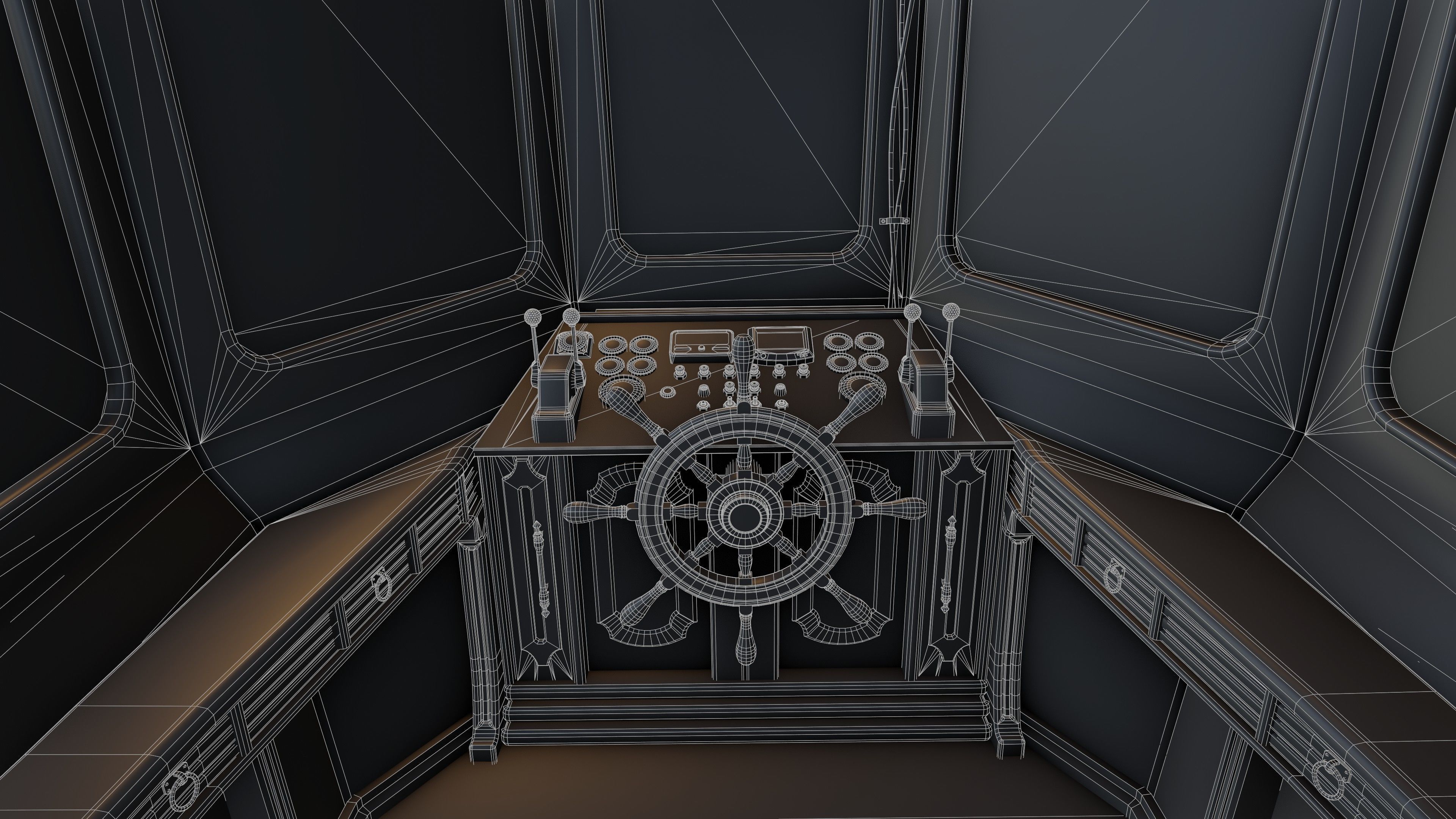 Fishing boat Low-poly 3D model_43