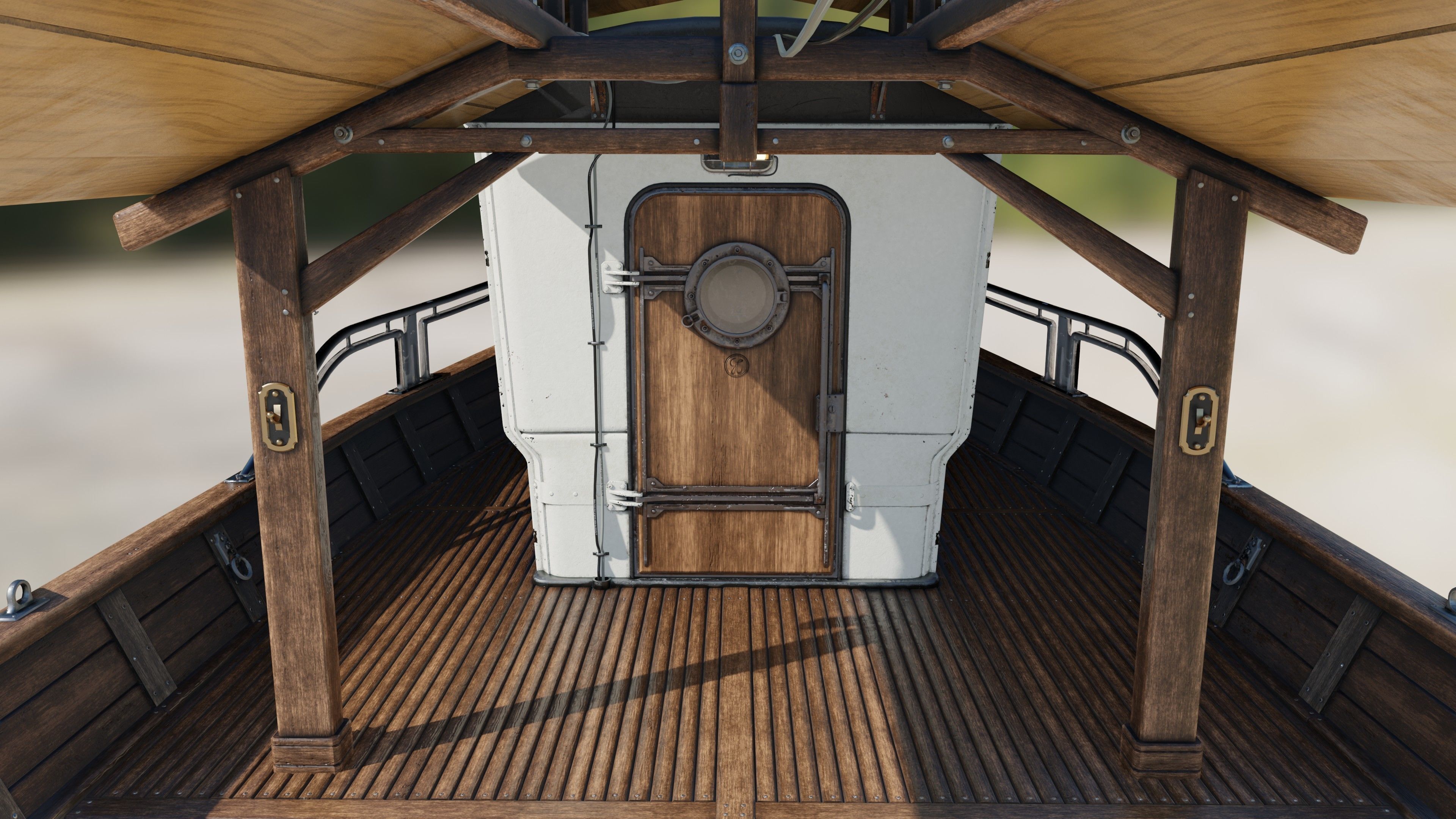 Fishing boat Low-poly 3D model_36