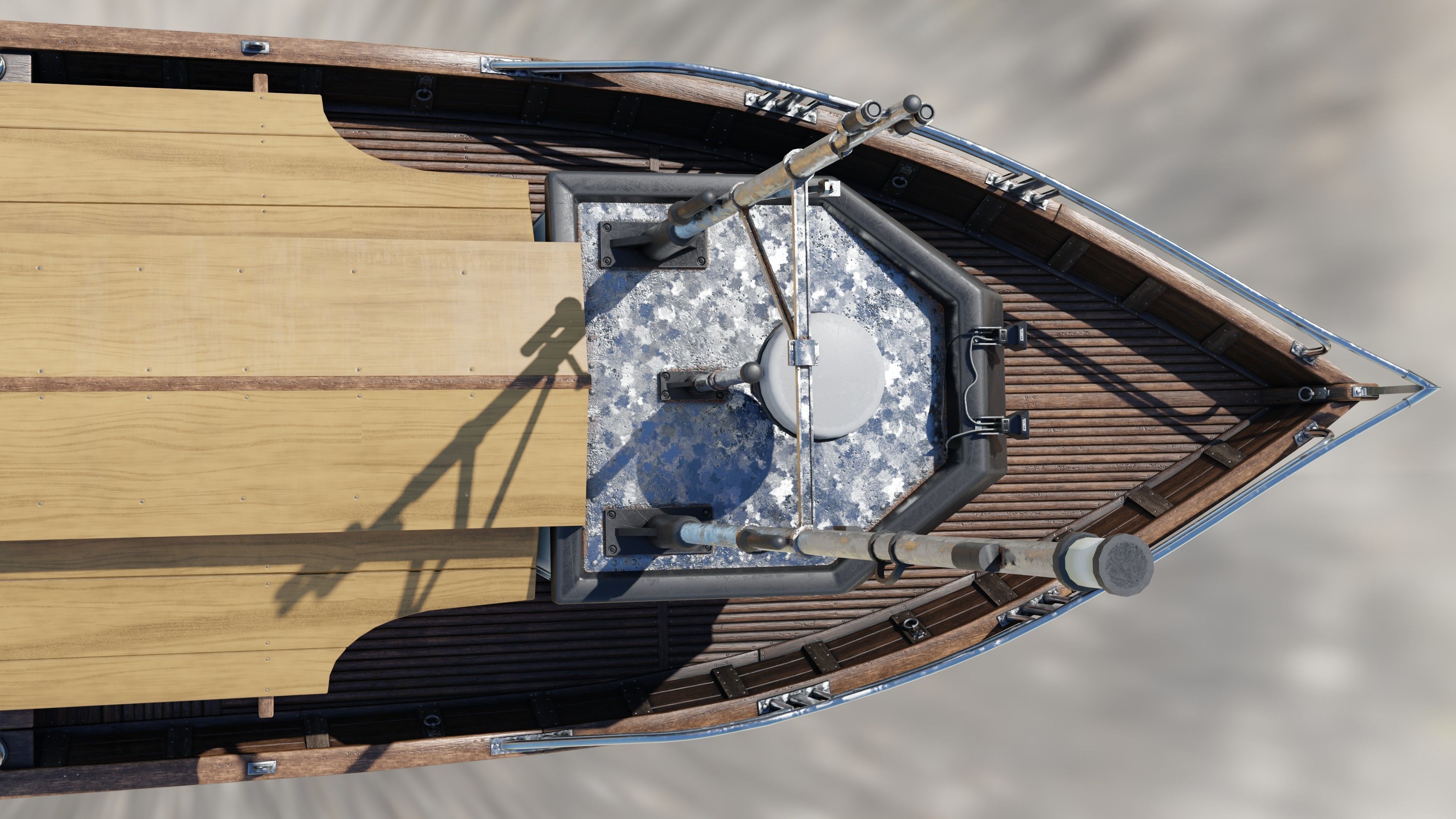 Fishing boat Low-poly 3D model_27