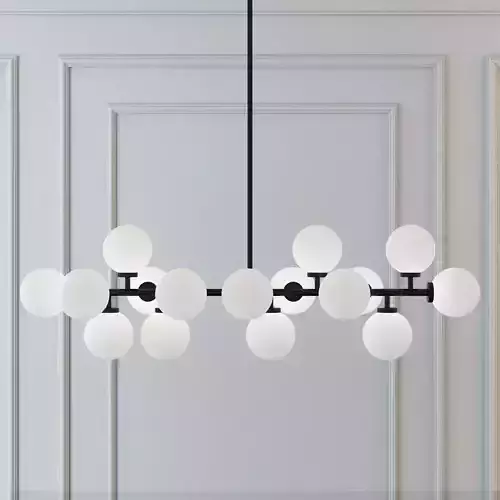 Bubble stik black chandelier