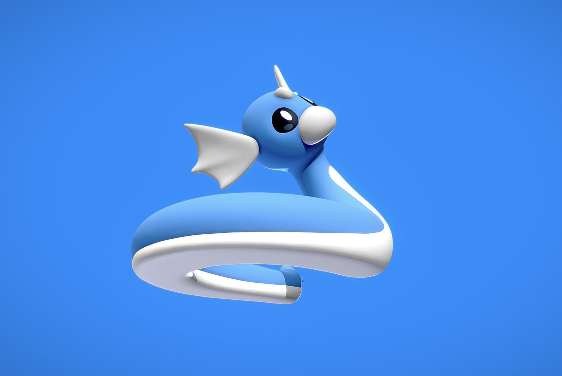 Dratini - 3D Print snake 3D print model_2