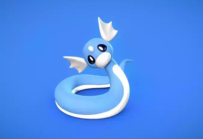 Dratini - 3D Print snake 3D print model
