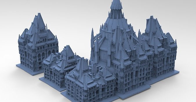 Magic Grand Town Kit bash 5  3D model