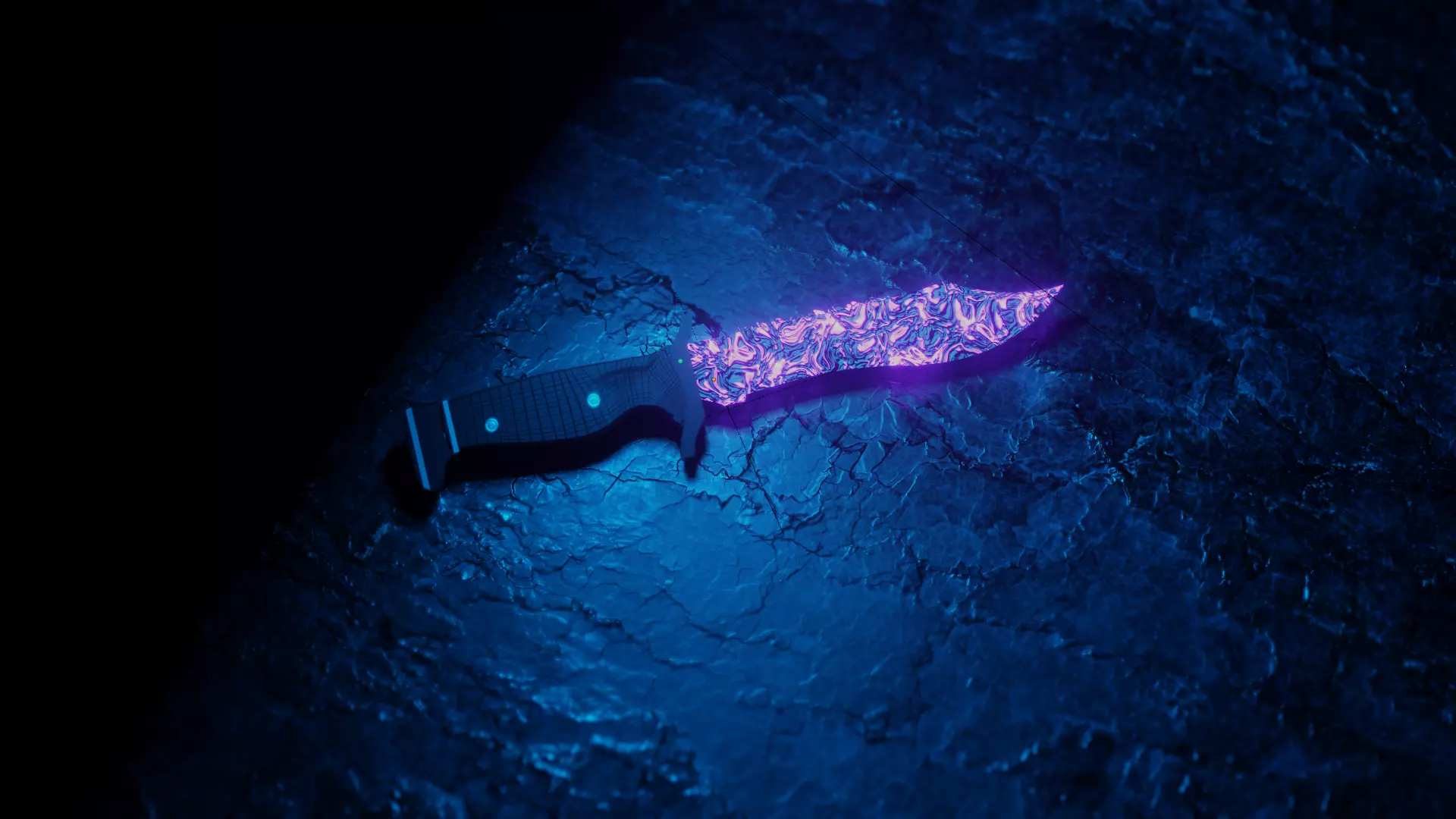 Violet lava Low-poly 3D model_0