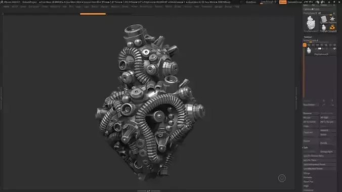 Modern Abstract robotic sculpture 3d print model 139