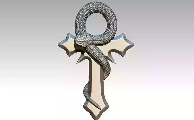 Cross with Snake