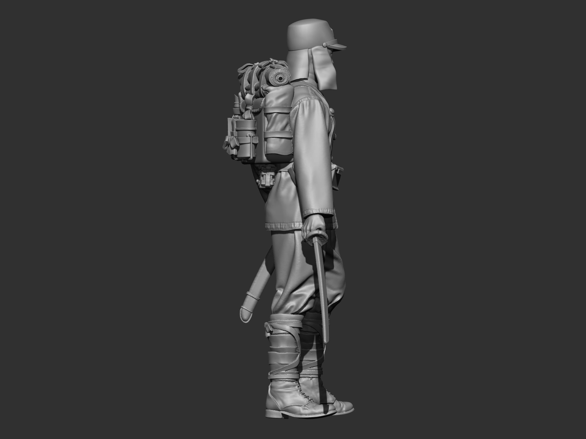Japan soldier ww2 3D print model_2