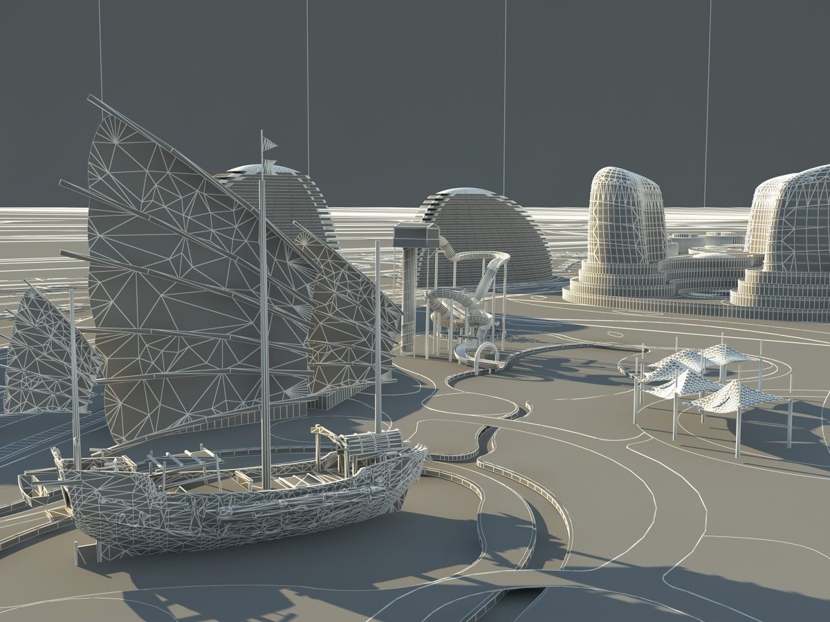 Sci Fi Artificial Island 3 3D model_24