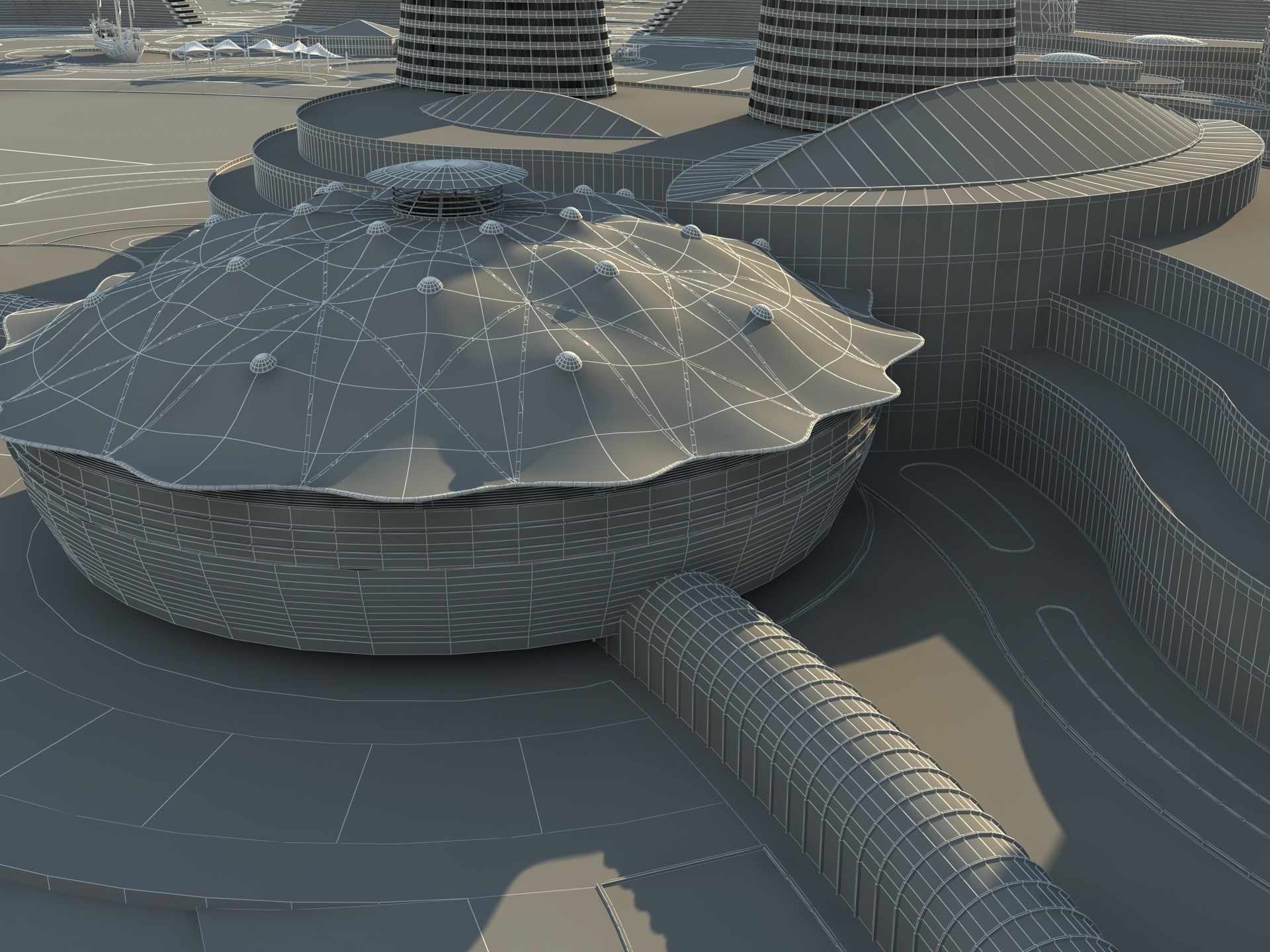 Sci Fi Artificial Island 3 3D model_23