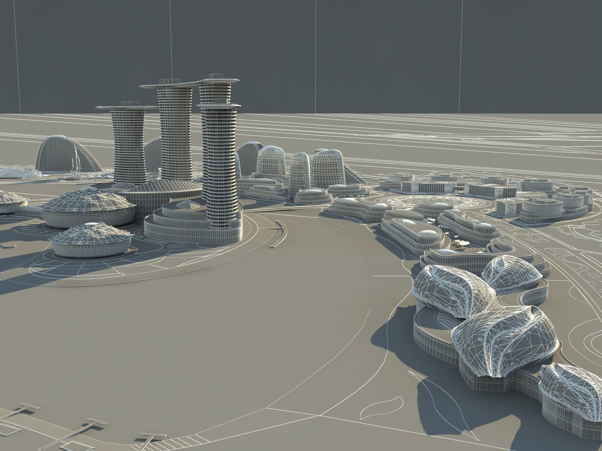 Sci Fi Artificial Island 3 3D model_21