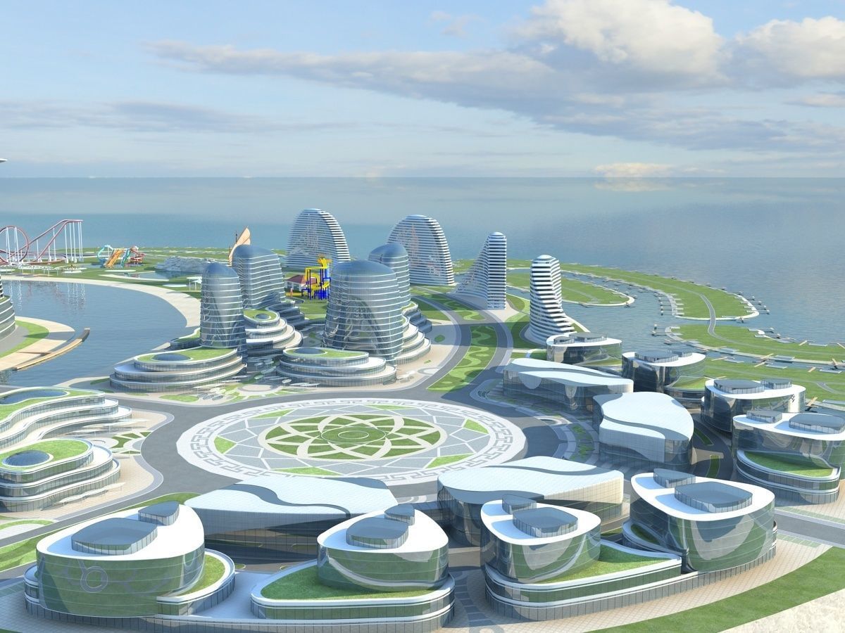 Sci Fi Artificial Island 3 3D model_13