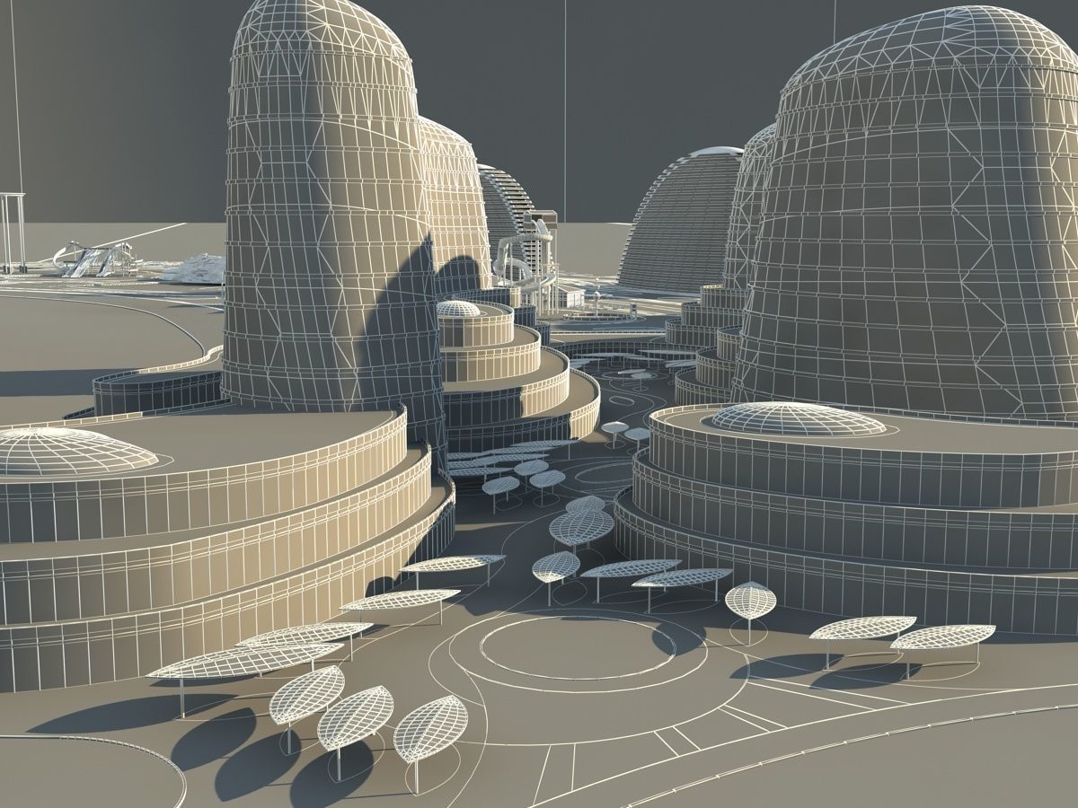 Sci Fi Artificial Island 3 3D model_27