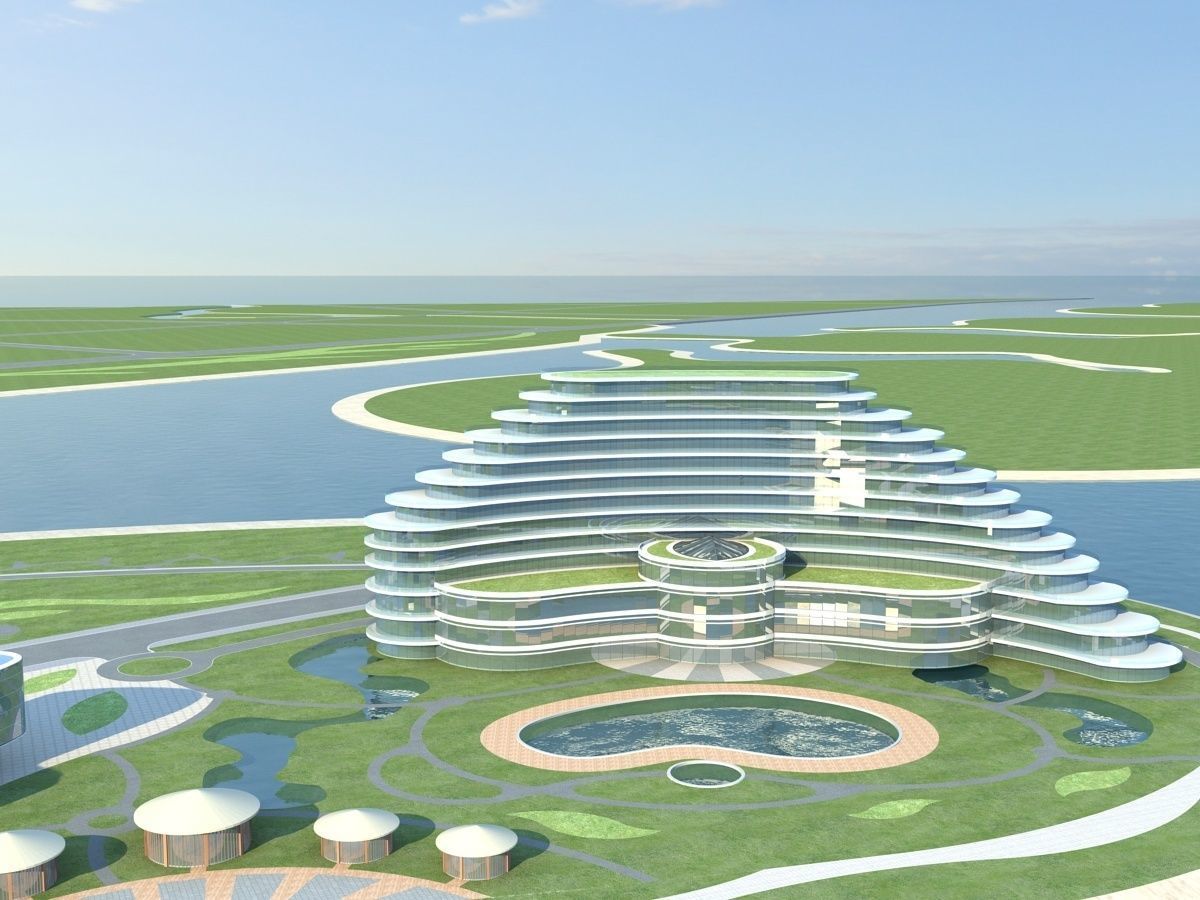 Sci Fi Artificial Island 3 3D model_15