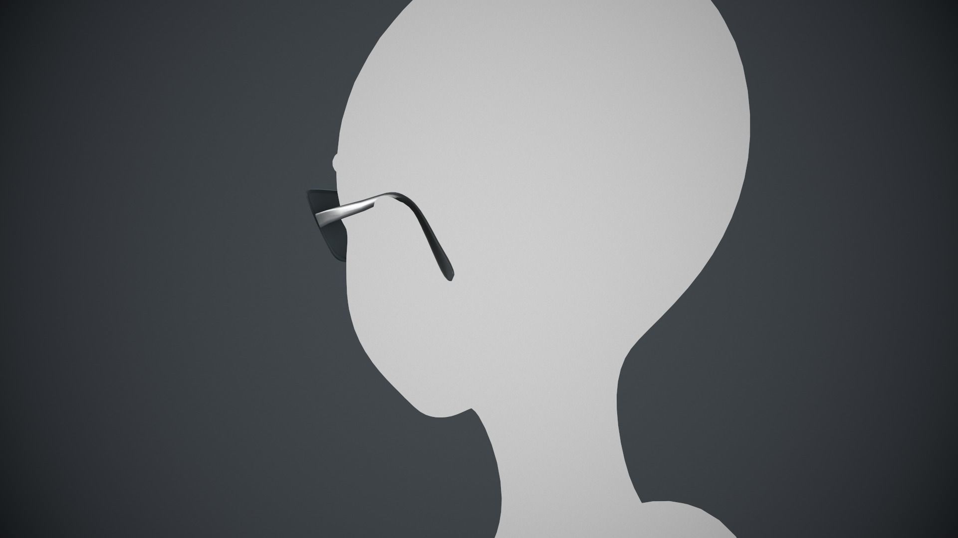 Stylized Black Glasses Style 3  Low-poly 3D model_6