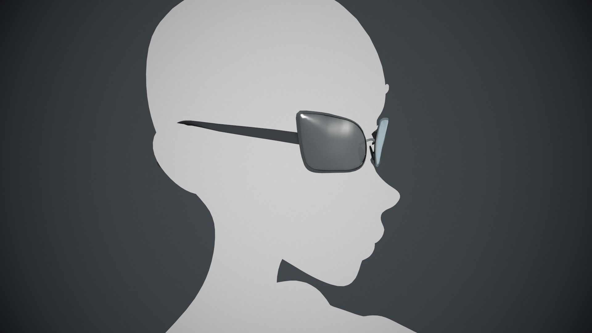 Stylized Black Glasses Style 3  Low-poly 3D model_3