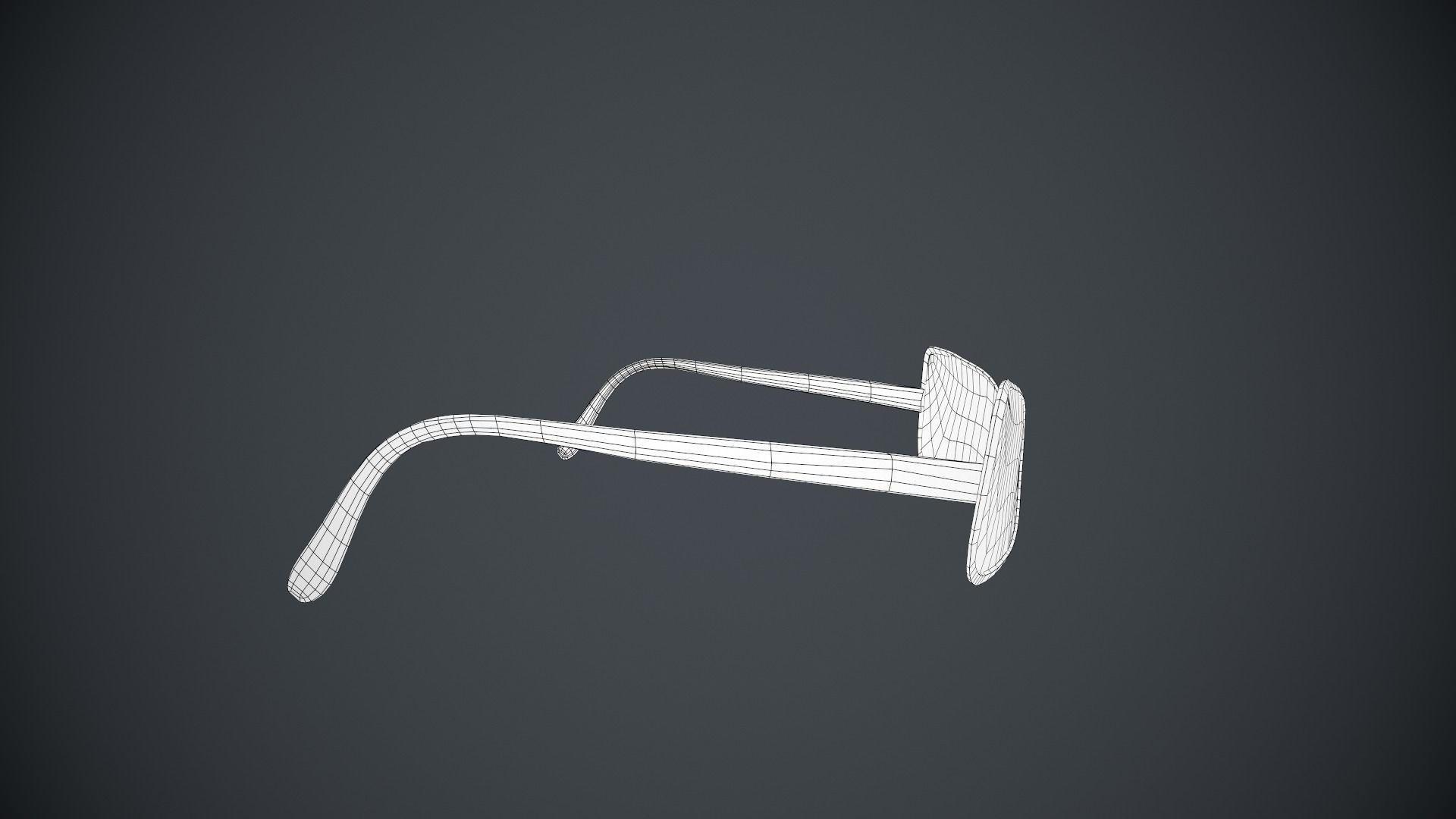 Stylized Black Glasses Style 3  Low-poly 3D model_13